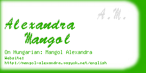 alexandra mangol business card